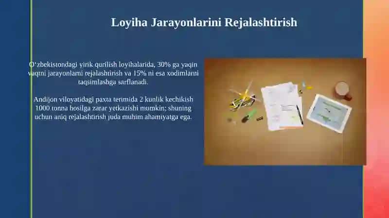 Jarayonlarni rejalashtirish va ularning turlari 4