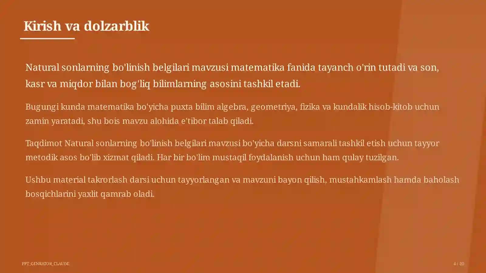 Natural sonlarning bo'linish belgilari (5-sinf) 4