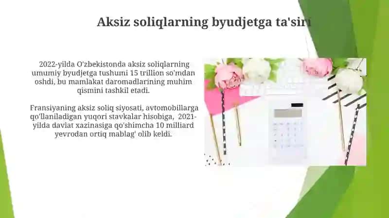 Aksiz soliq stavkalarining iqtisodiy ta'siri 4