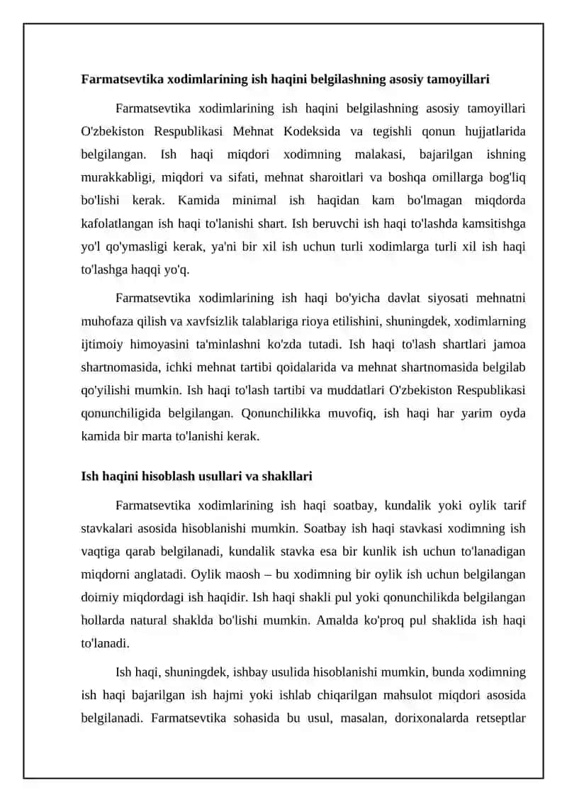 Dorixonalarda mehnat va ish haqini hisoblash 4