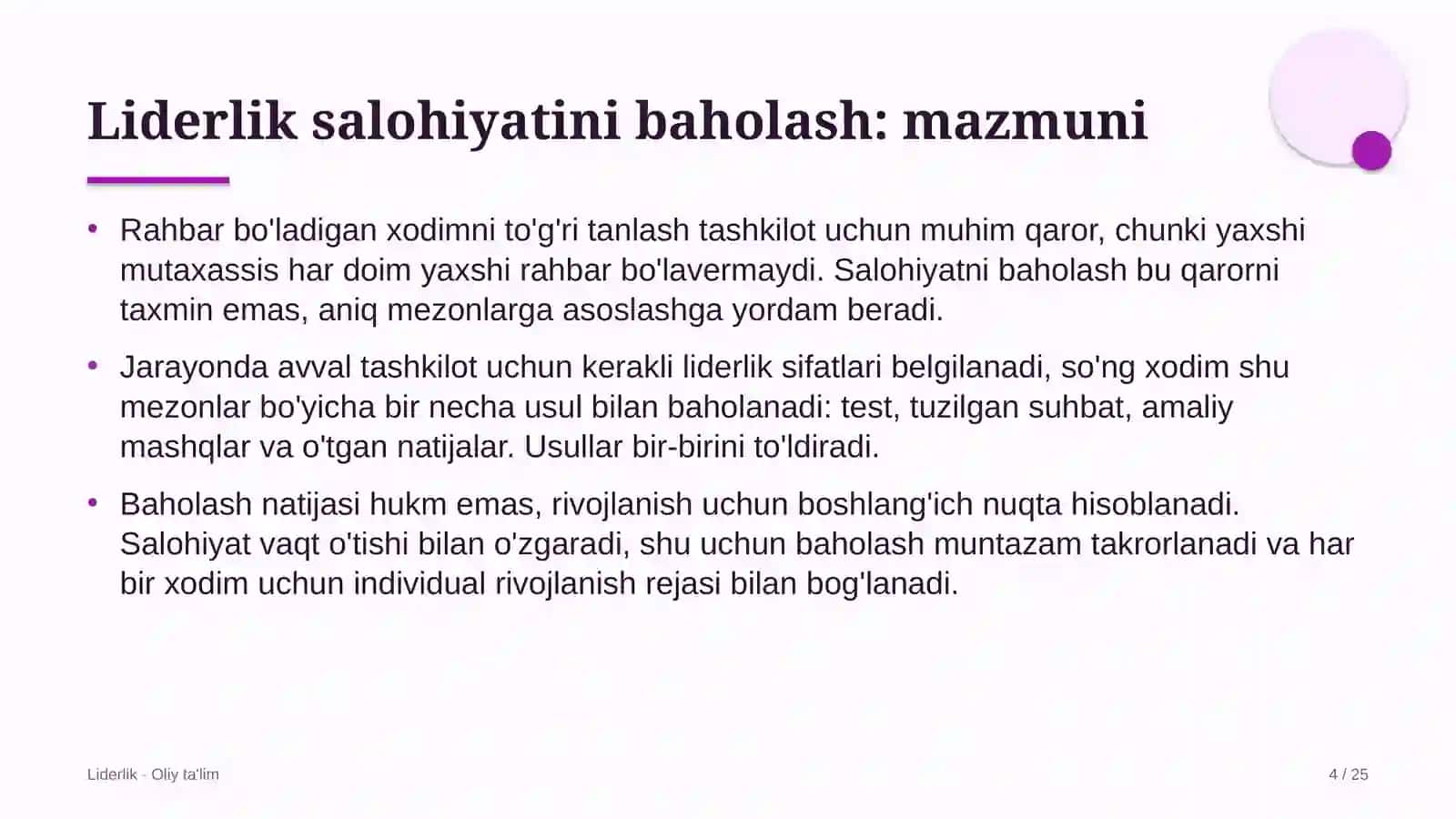 aviatsiya texnikasini ta'mirlash korxonalarida liderlik salohiyatini baholash 6614 4
