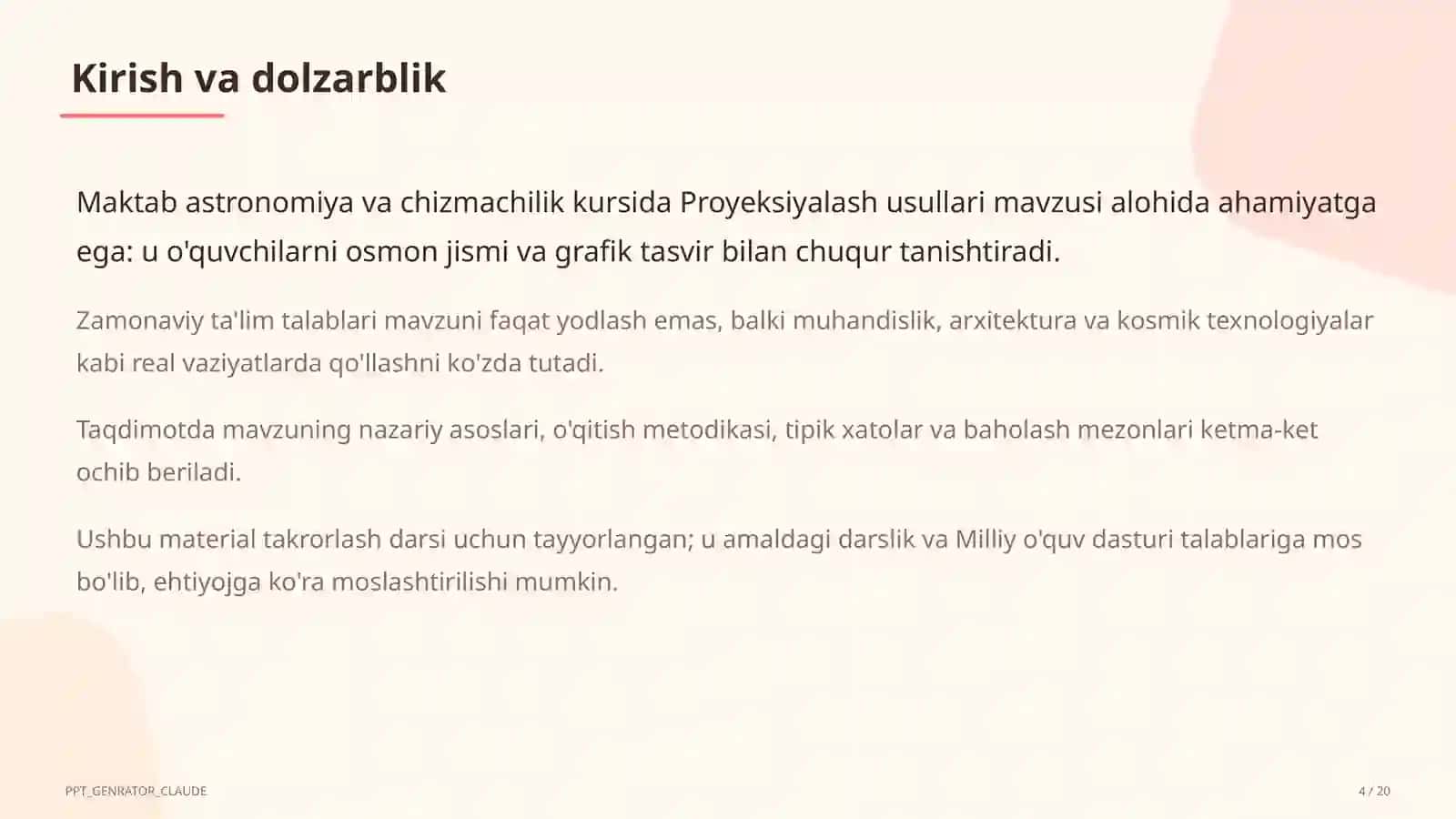 Proyeksiyalash usullari (8-sinf) 4
