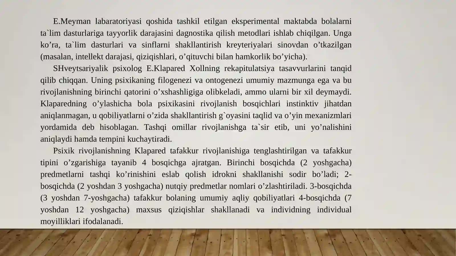 JURAYIVA SEVINCHNINGRIVOJLANISH PSIXOLOGIYASIDAN MUSTAQIL ISHI 4