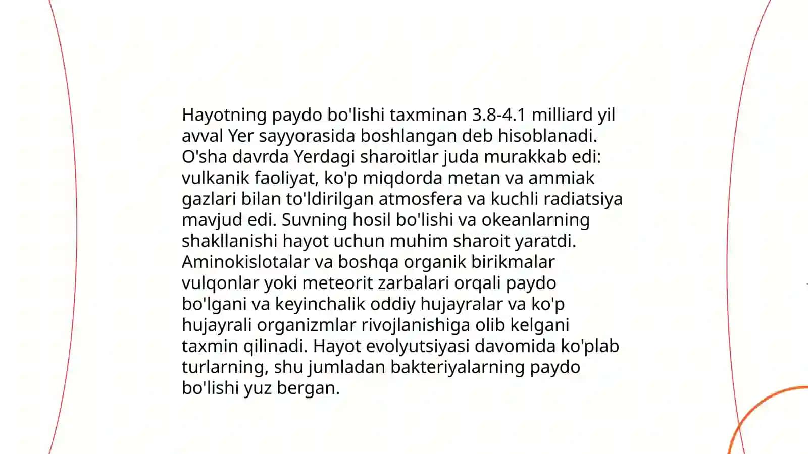 Tur evolyutsion jarayonning asosiy bosqichlari 4