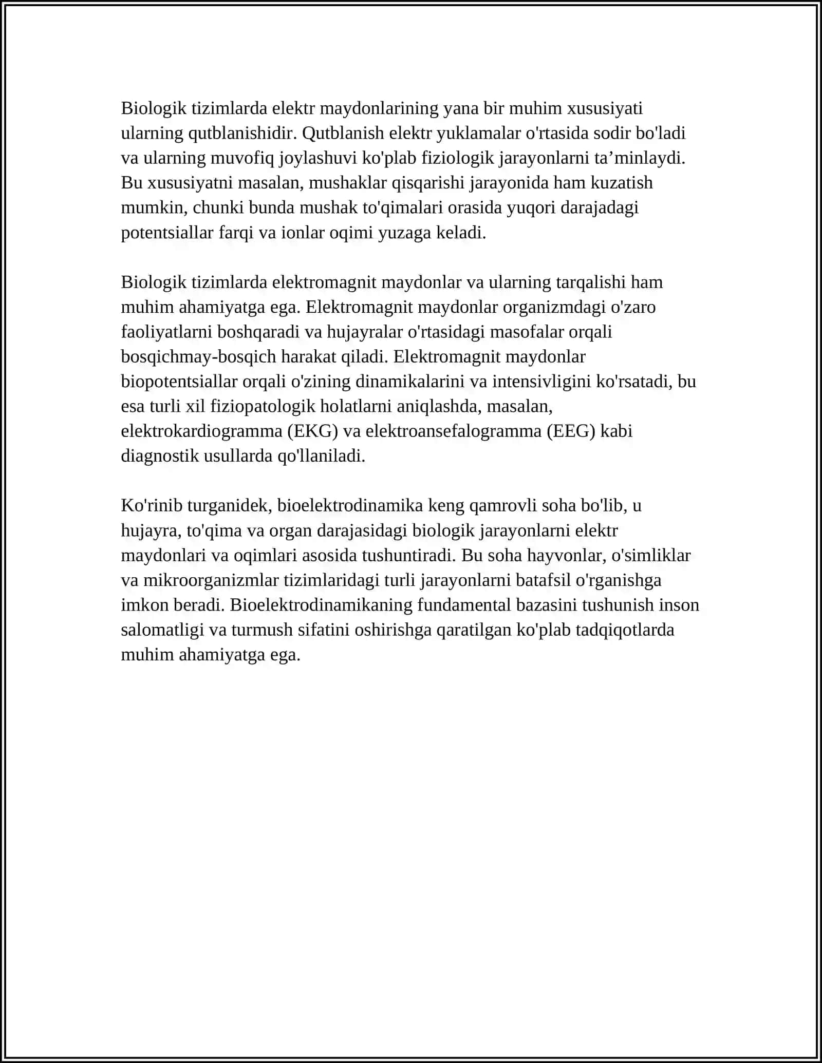 BIOLELEKTRODINAMIKA ASOSLARI 4