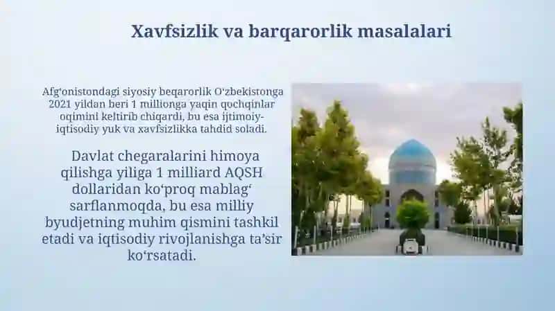 Oʻzbekistonning geoiqtisodiy va geosiyosiy joylashuvi 4