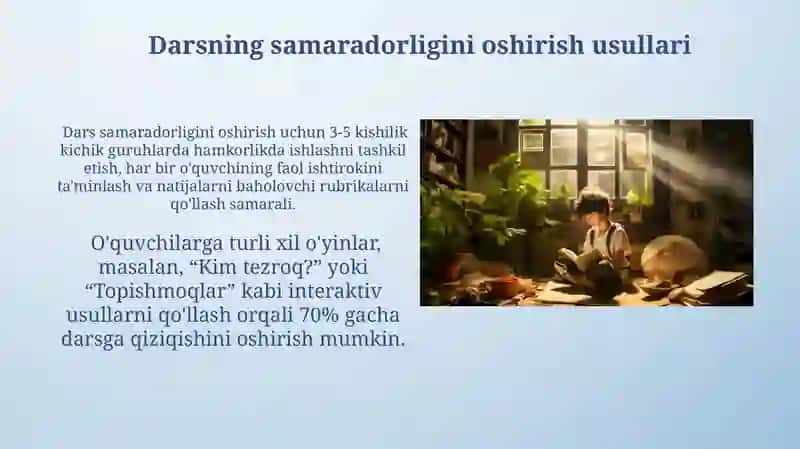 Mavzu: 7-sinf Tarbiya fanidan, "Oilaviy kitobxonlik" 4