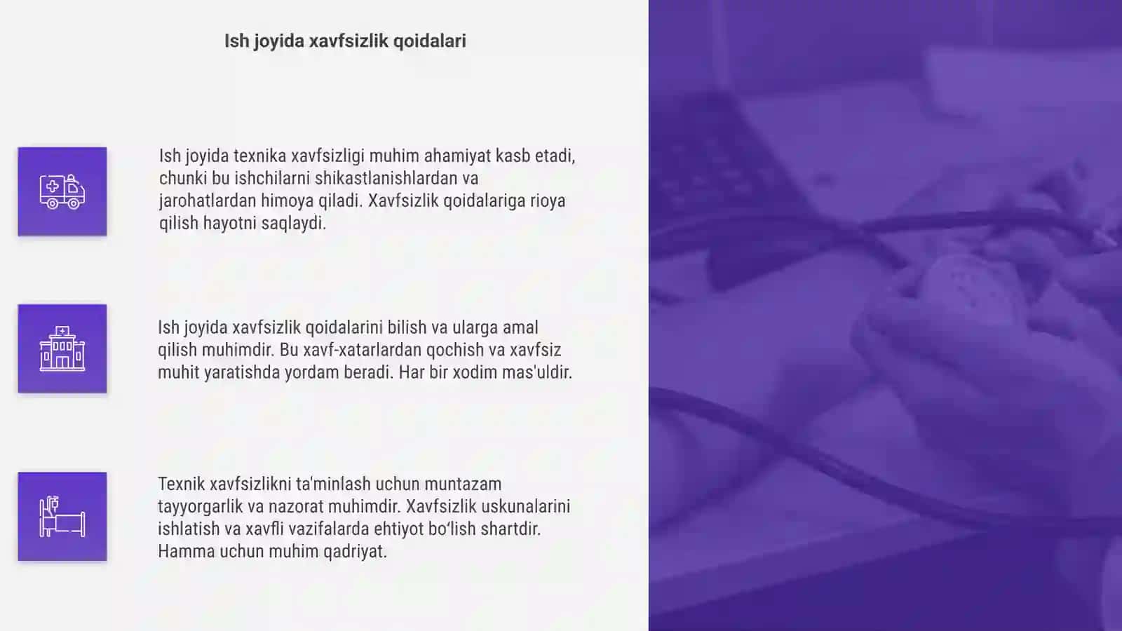 Ish joyida texnika xavsizligi 4