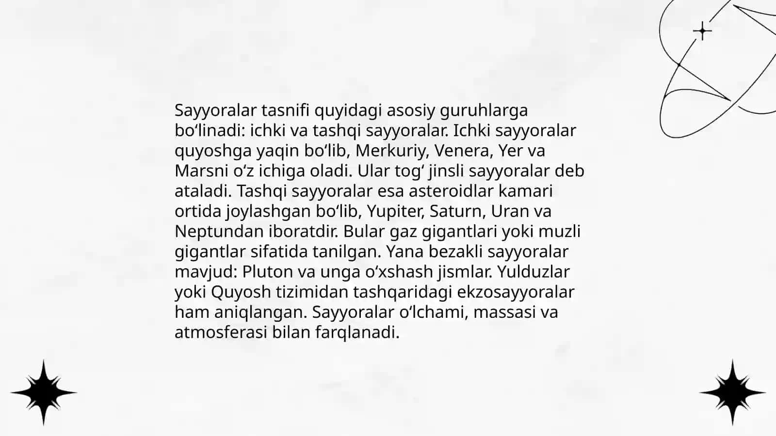 Quyosh tizimining sayyoralari 4