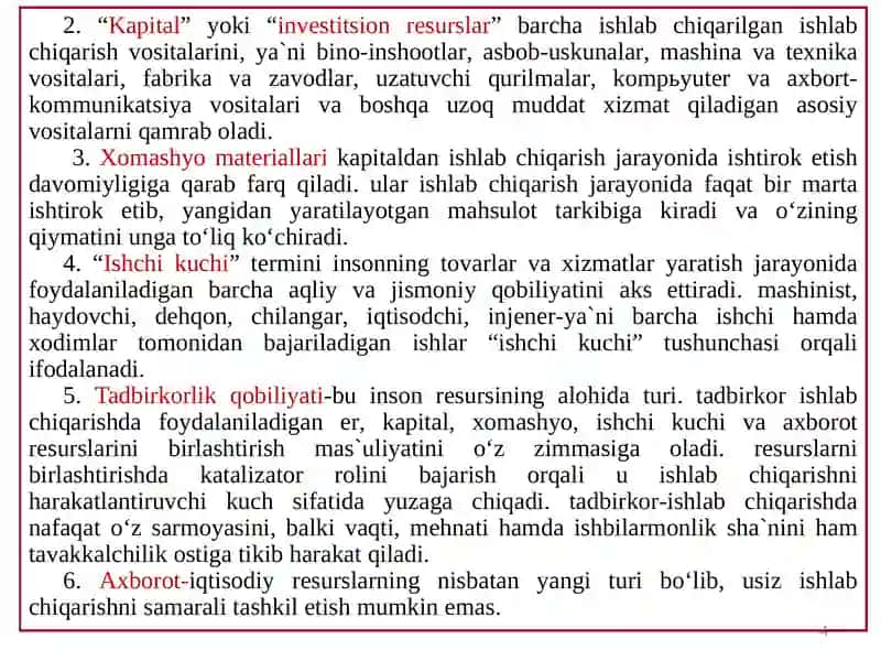 Ishlabchiqarish 4