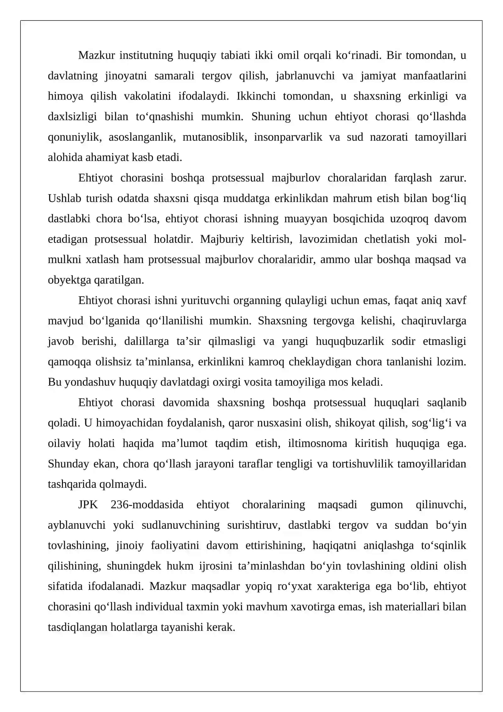 Ehtiyot choralarining umumiy tavsifi 4