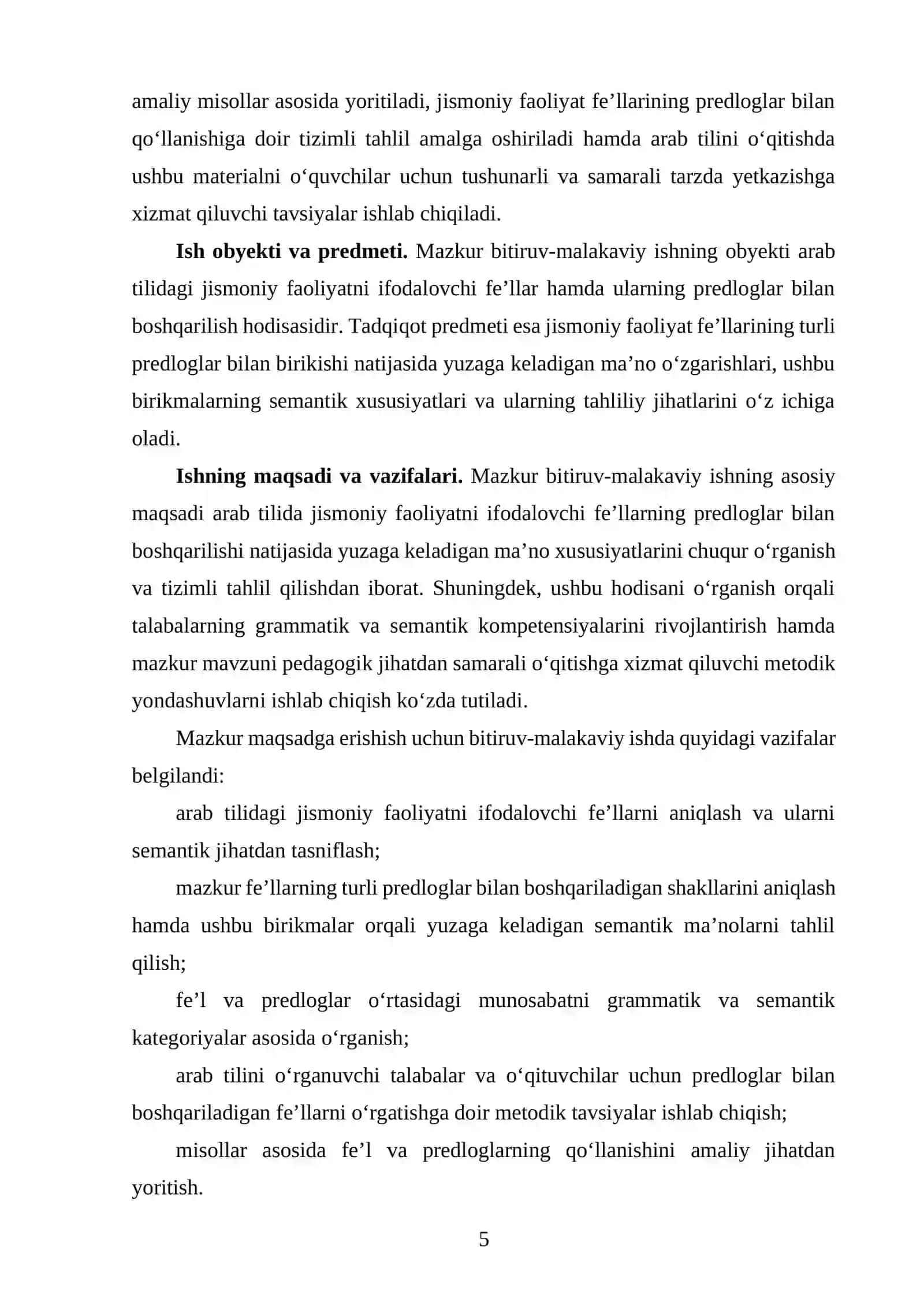 IBOB.ARAB TILIDA JISMONIY FAOLIYAT FE’LLARINING LINGVISTIK XUSUSIYATLARI 4