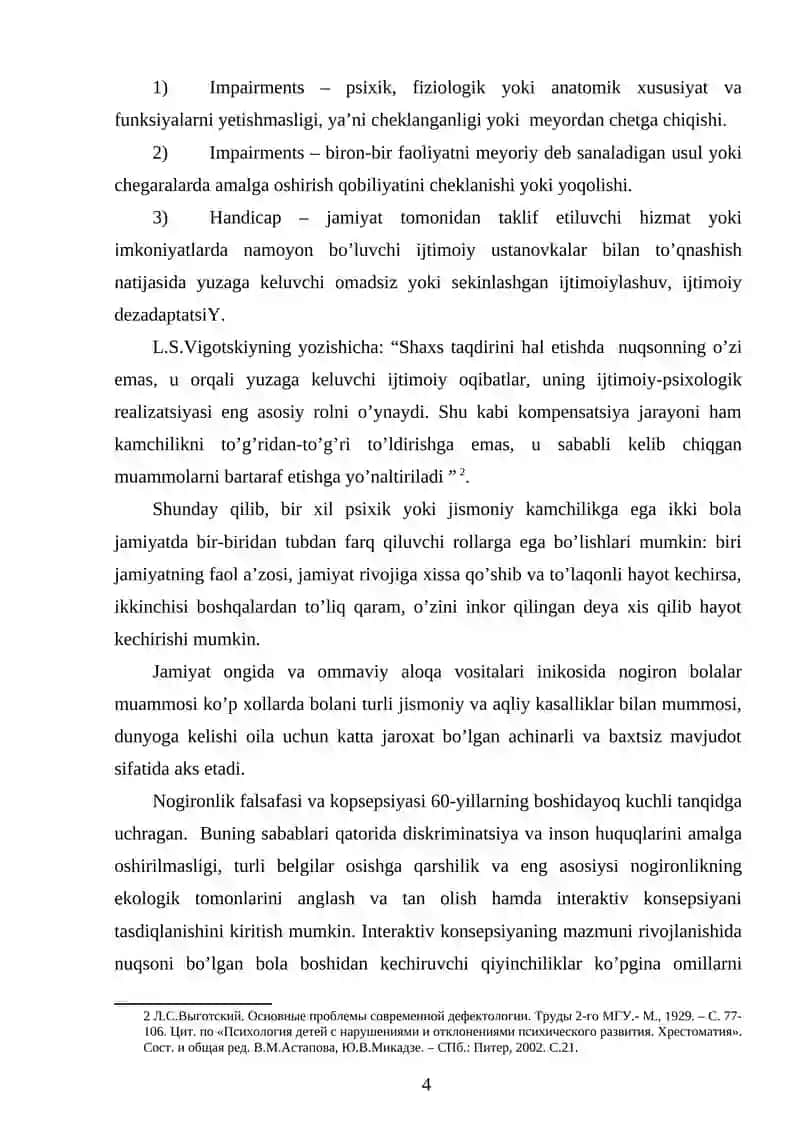 Nogironlik turlari va ularga ta'rif 4