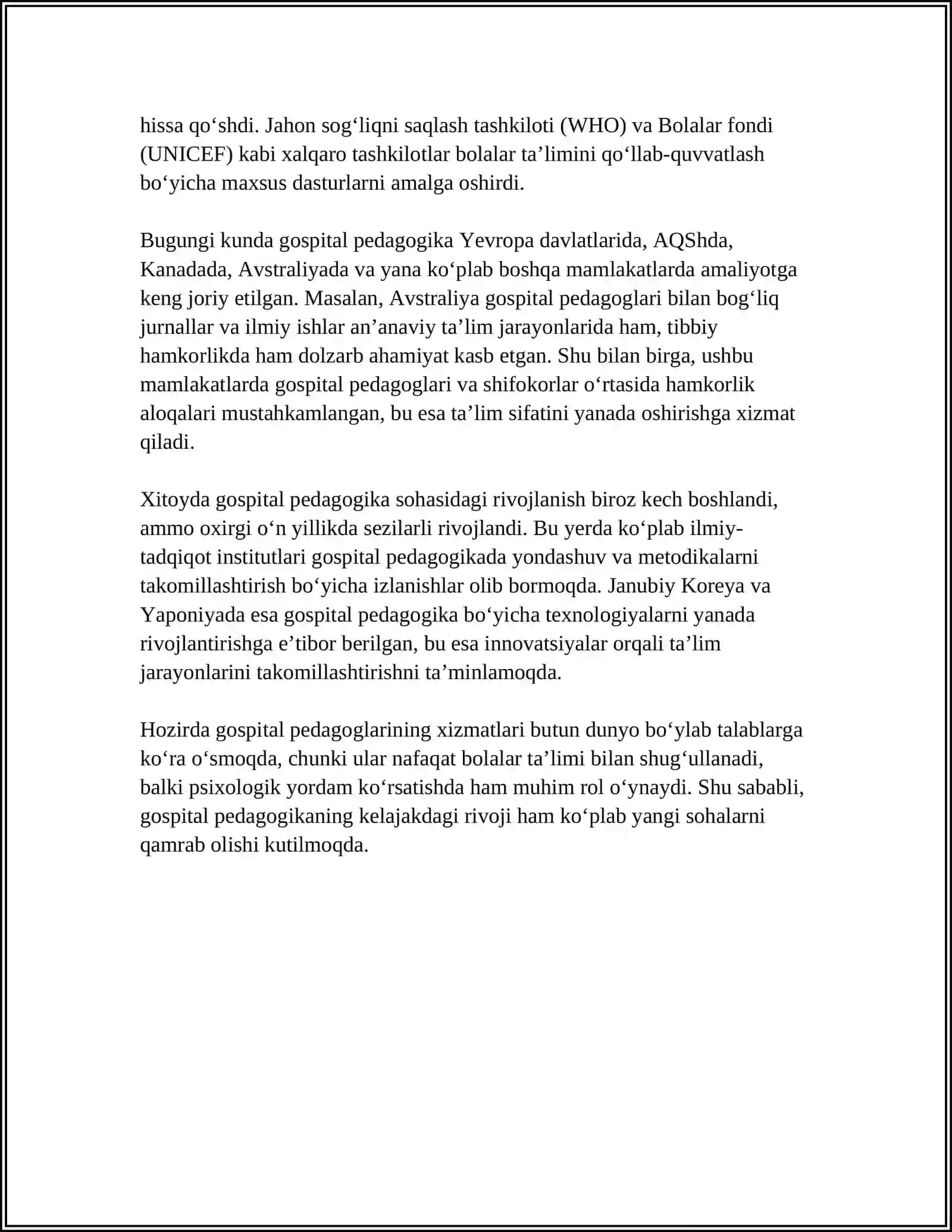 XORIJIY MAMLAKATLARDA GOSPITAL PEDAGOGIKA AN’ANALARI VA XUSUSIYATLARI 4