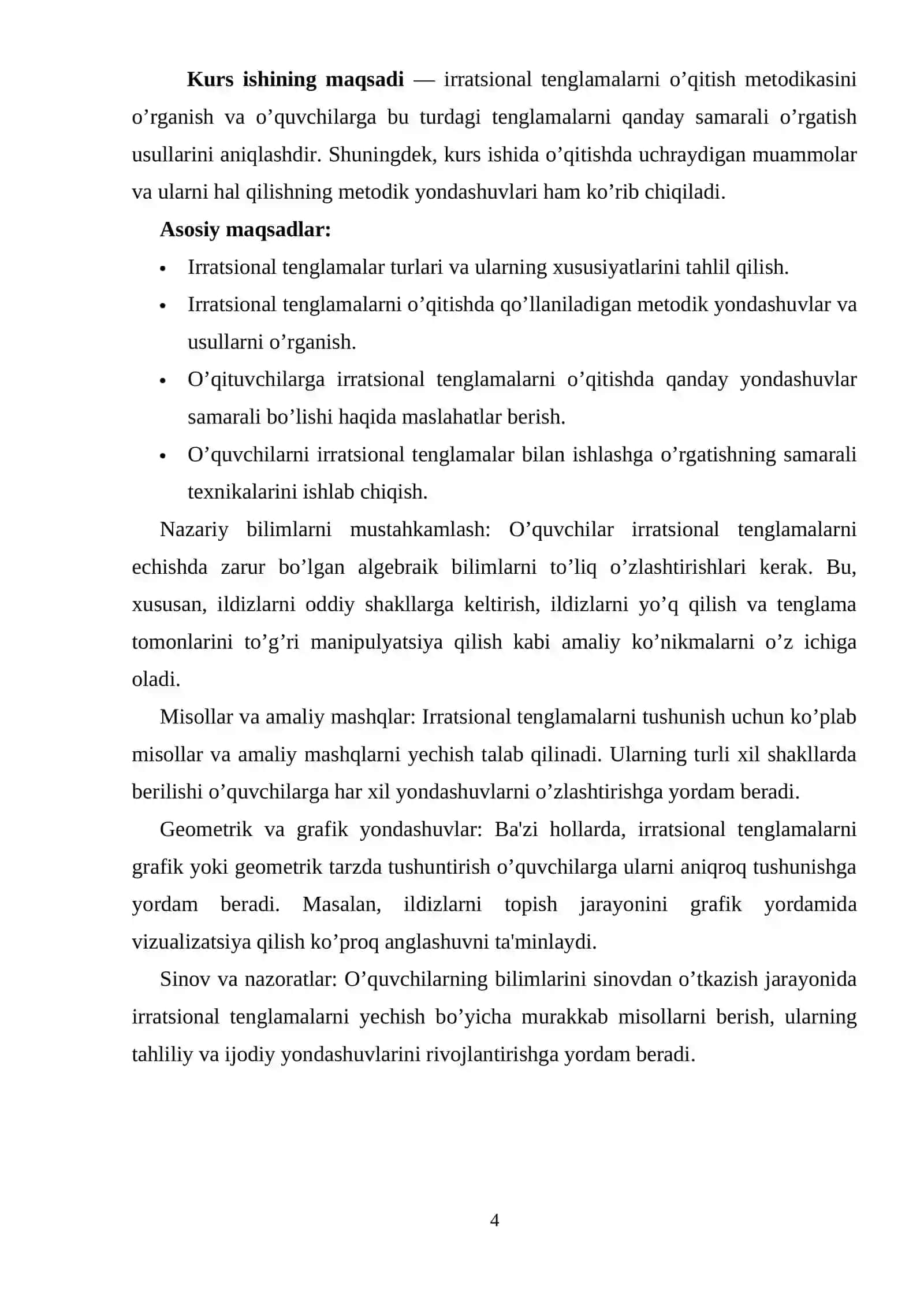 UMUMIY O'RTA TA'LIM MAKTABLARIDA SODDA IRRATSIONAL TENGLAMALARNI YECHISH METODIKASI 4