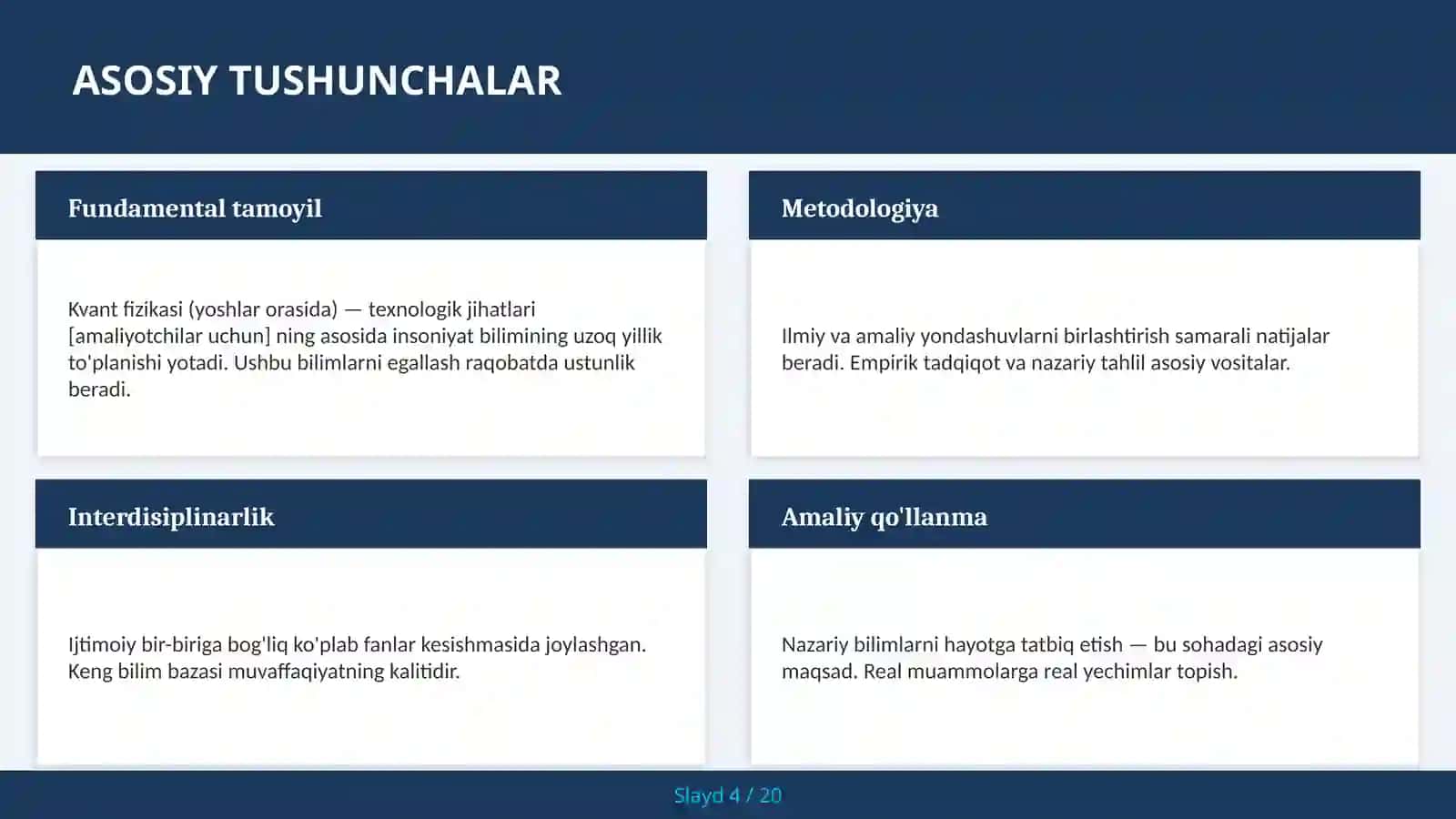Kvant fizikasi (yoshlar orasida) — texnologik jihatlari [amaliyotchilar uchun] 4