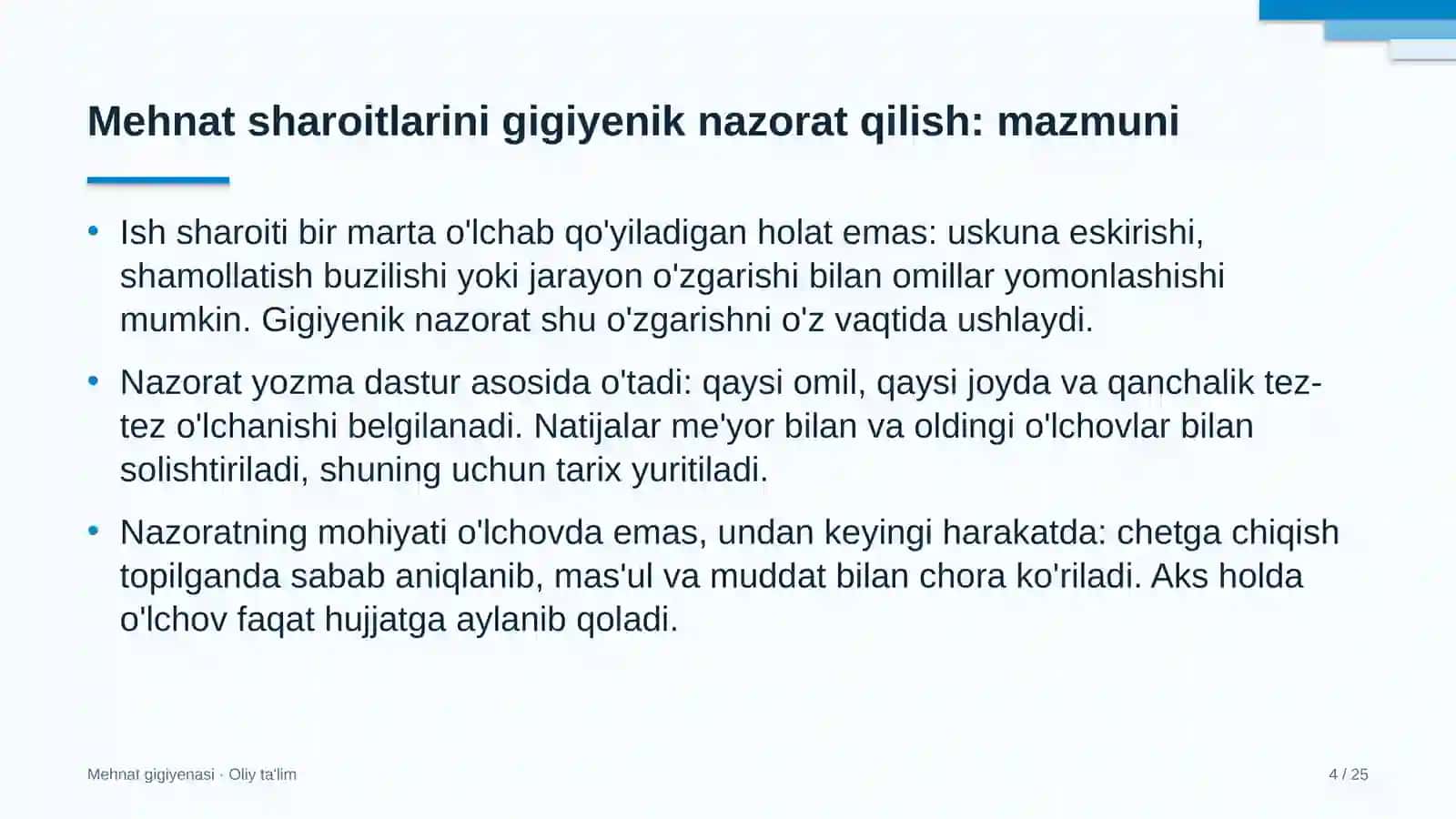 o'quv markazlarida mehnat sharoitlarini gigiyenik nazorat qilish 5269 4