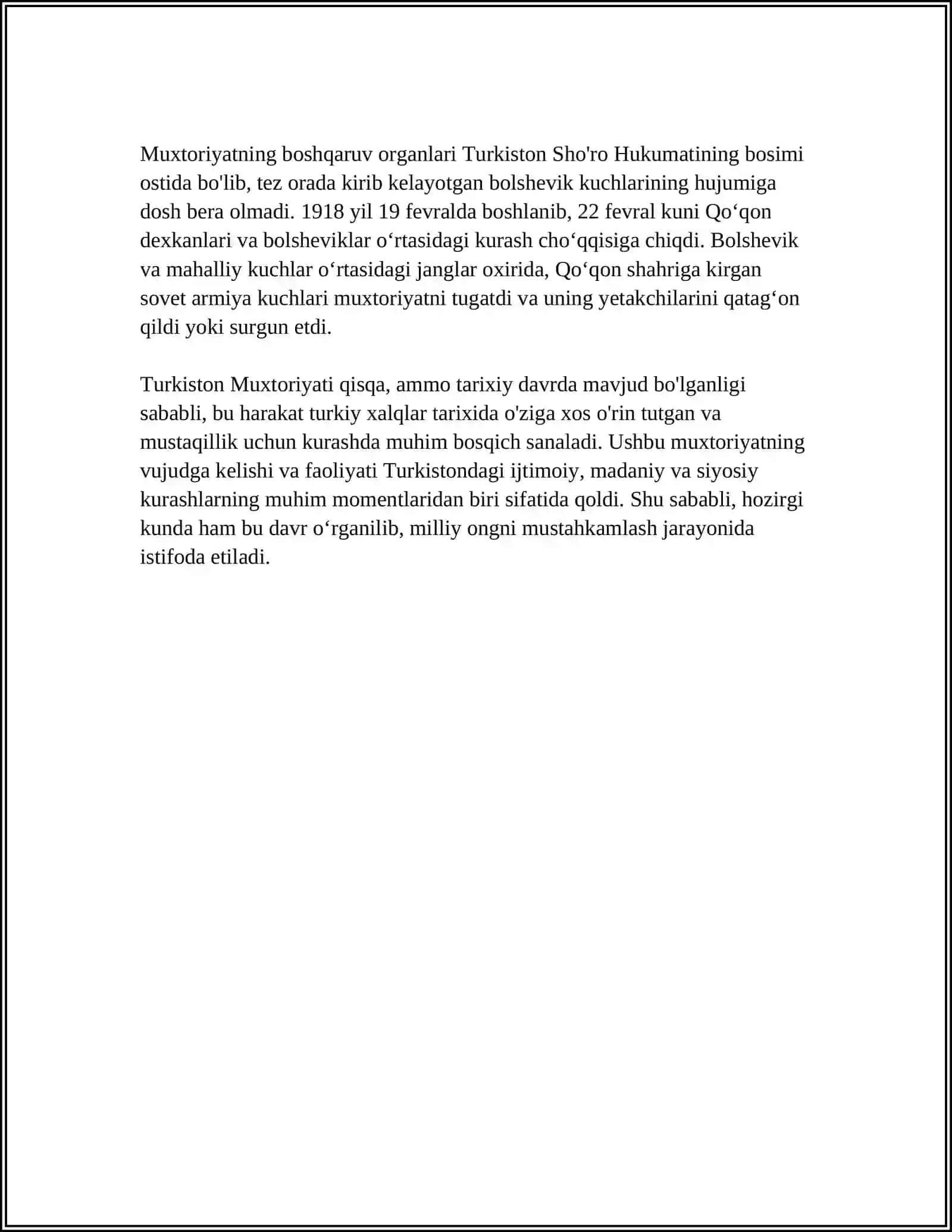 TURKISTON MUXTORIYATI 4
