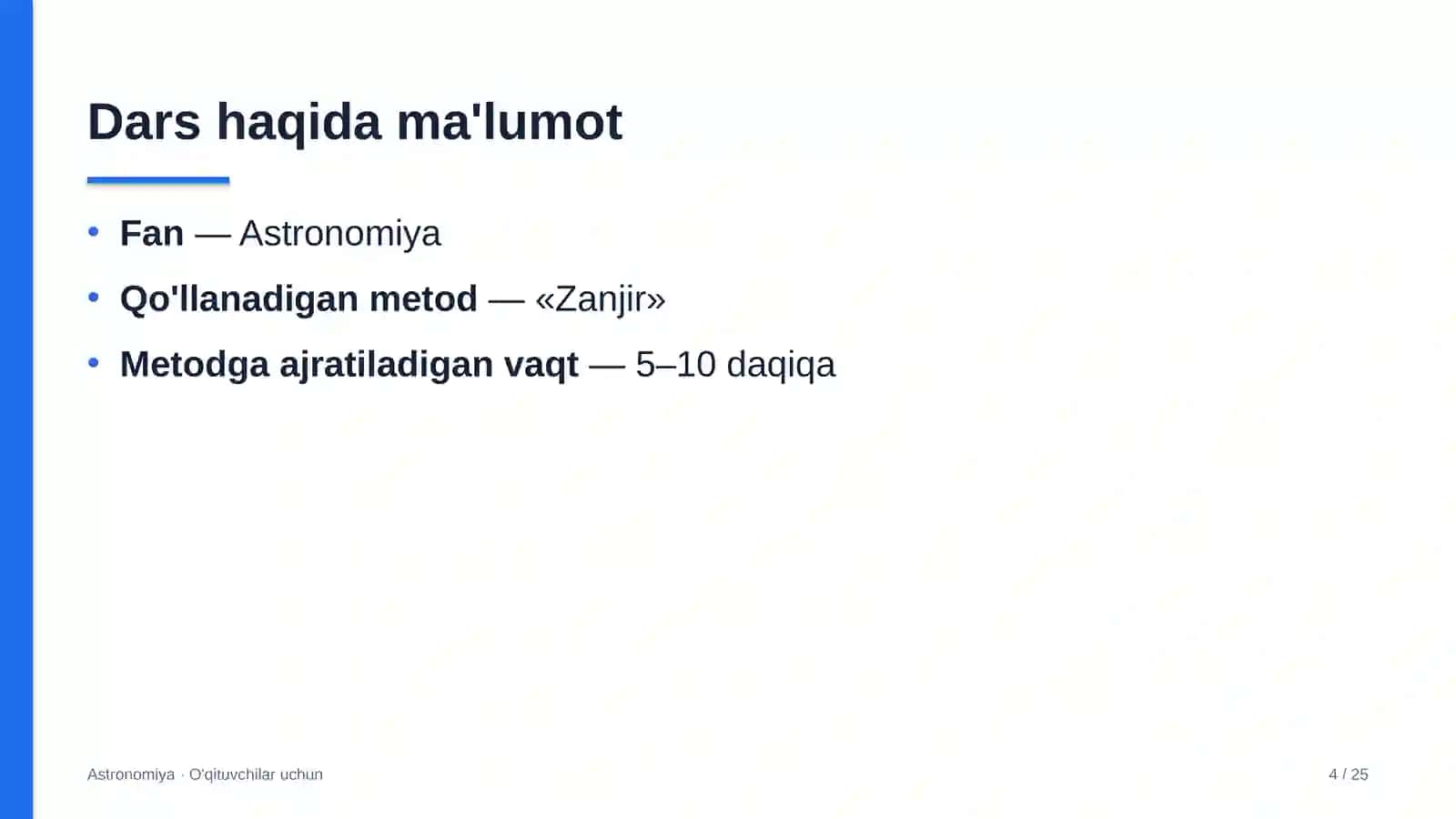astronomiya darslarida zanjir metodidan foydalanish 7694 4