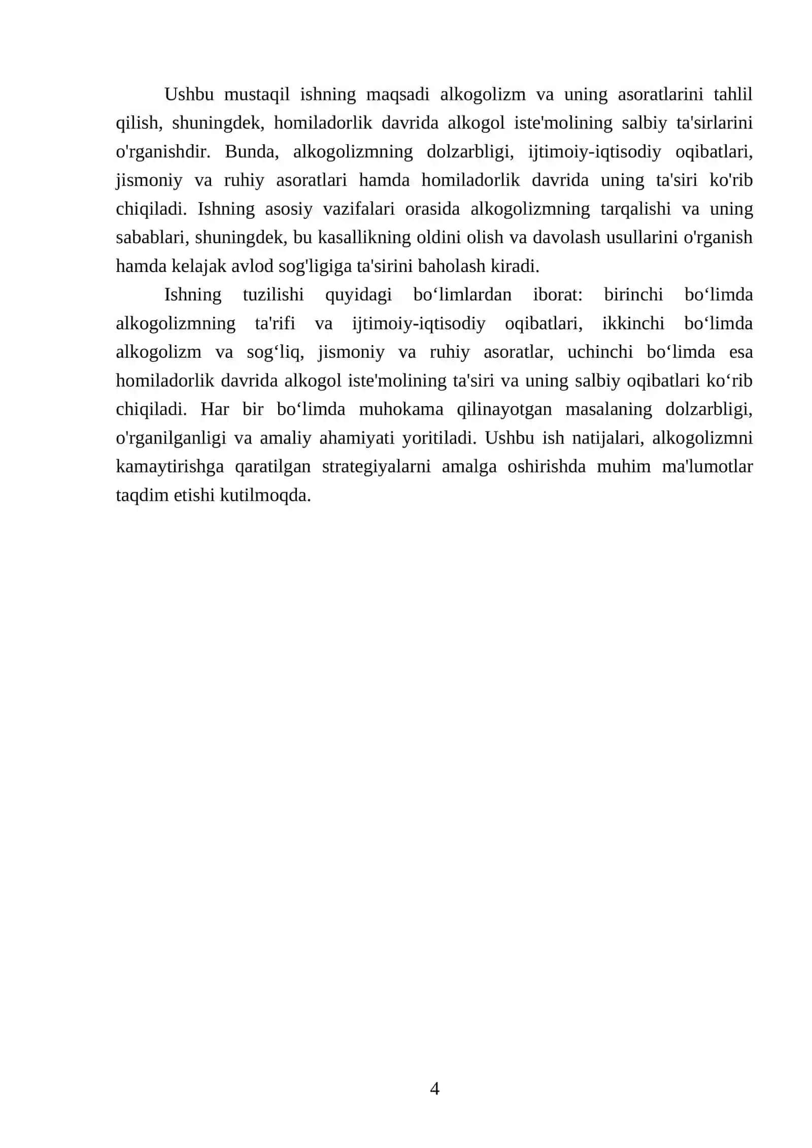 Alkogolizm va uning asoratlari. Alkogolizmning homilaga tasiri 4