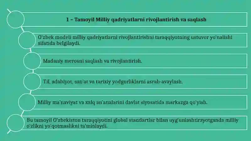 Taraqqiyotning o‘zbek modeli va uning o‘ziga xos xususiyatlari 4