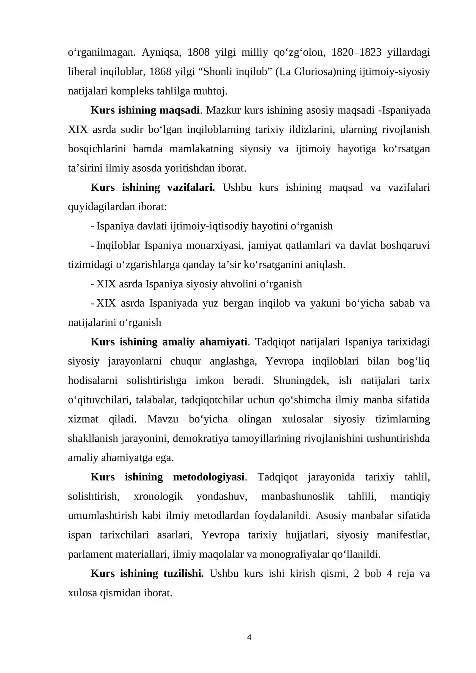 ISPANIYADA XIX ASR INQILOBLARI kurs ishi 4