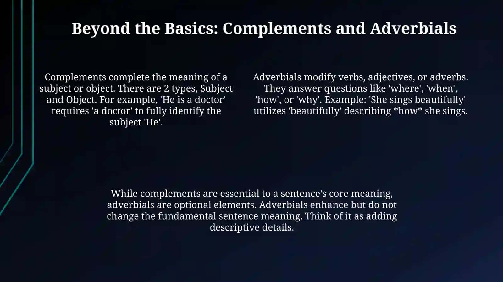 Unlocking the Sentence: Core Components (Subject, Predicate, Verb, Object) 4