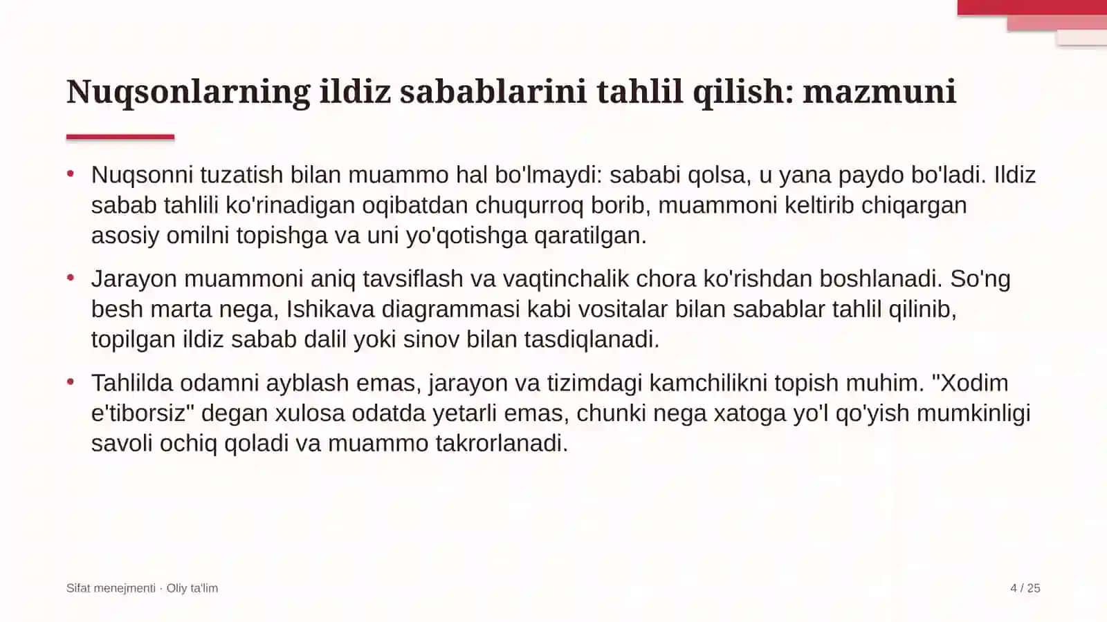 patent idoralarida nuqsonlarning ildiz sabablarini tahlil qilish 3931 4