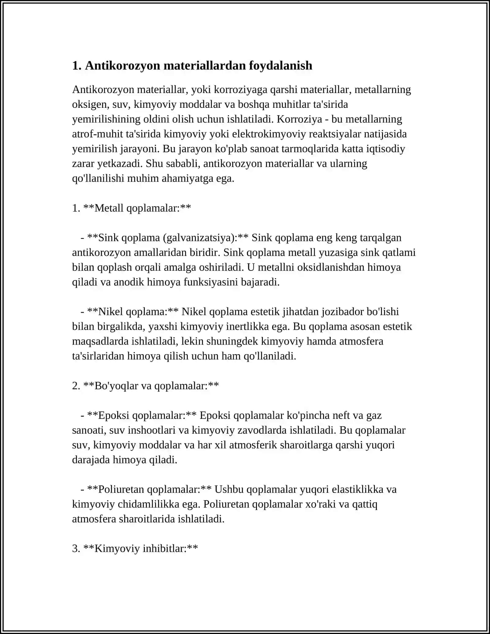 Antikorozyon materiallardan foydalanish 4