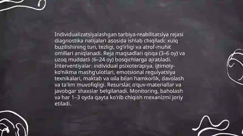 Ijtimoiylashtirishda xulqi ogʻishgan bolalar bilan ish olib borish metodlari 4