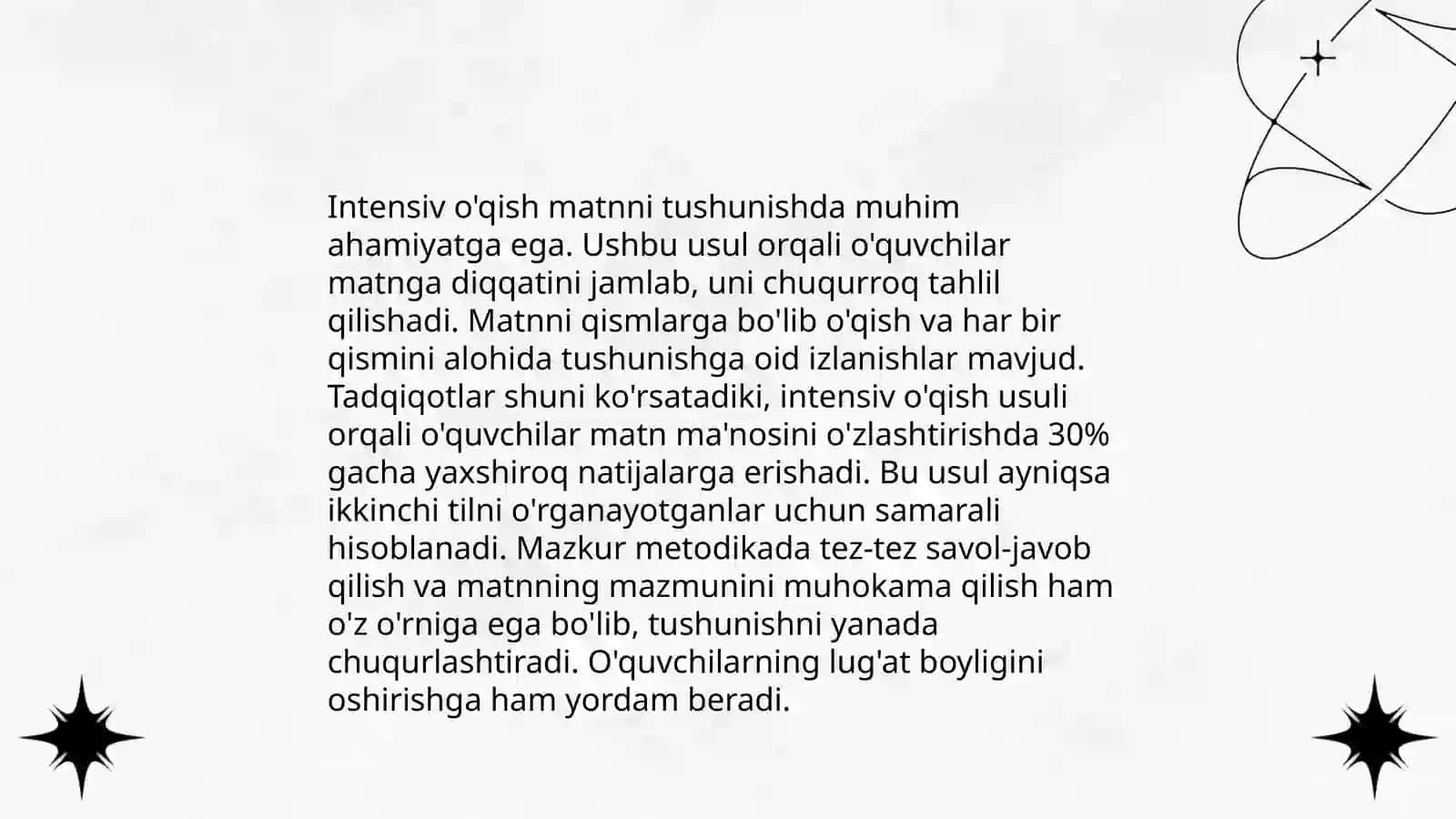 O'qishni chuqur tahlil qilish usullari 4
