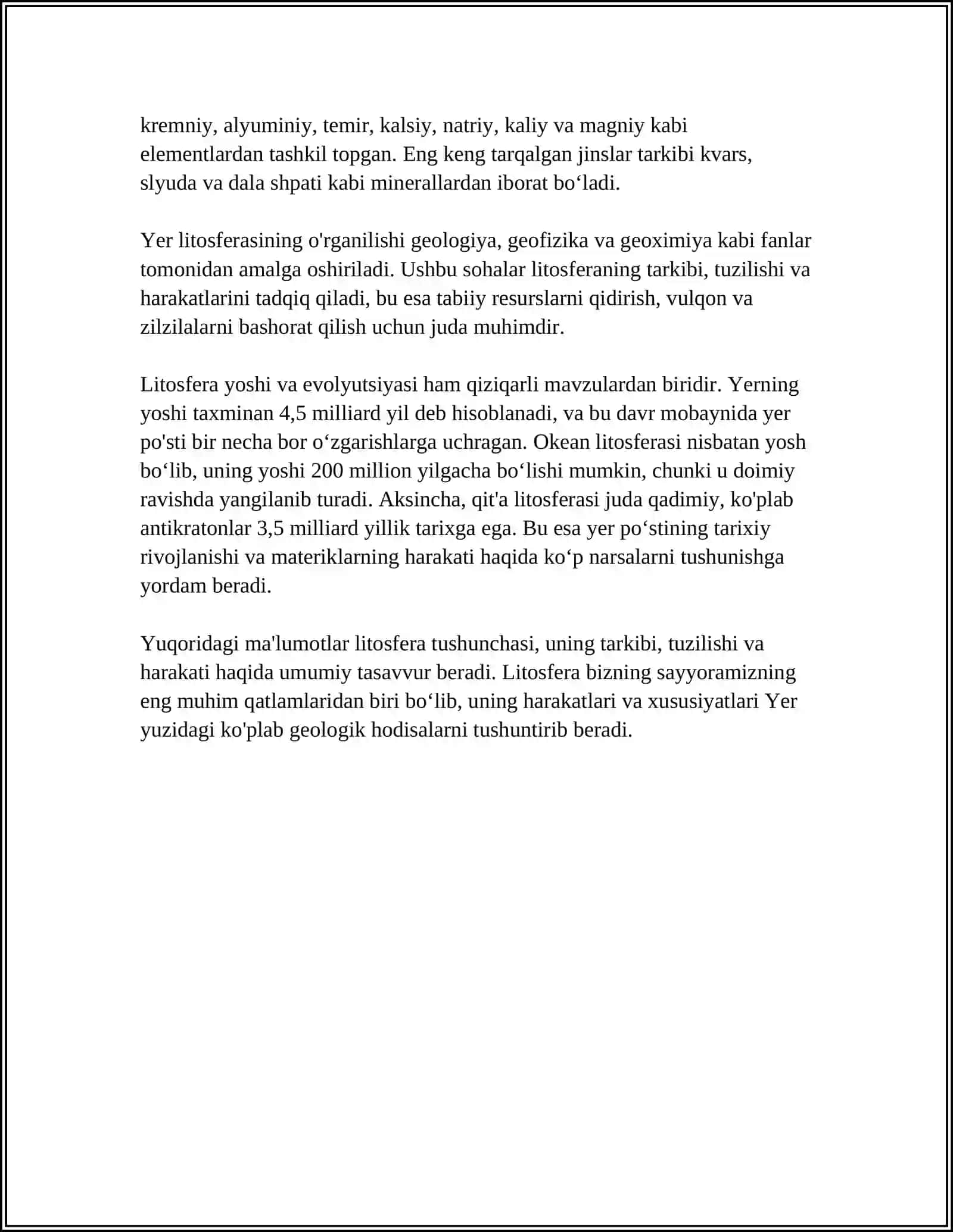 Litosfera Tuzilishi va Tarkibi 4