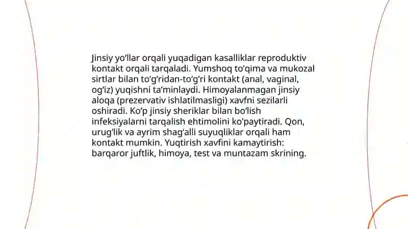 Jinsiy yoʻllar orqali yuqadigan kasalliklar 4