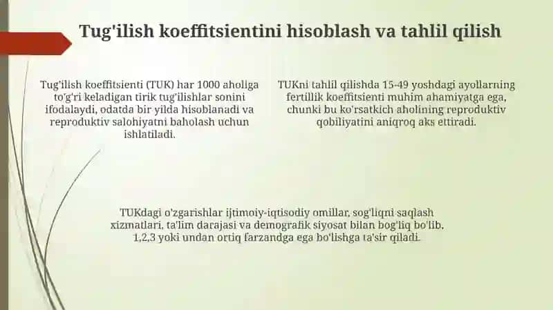 Demografik ko‘rsatkichlarni xisoblash bo‘yicha masalalar yechish 4
