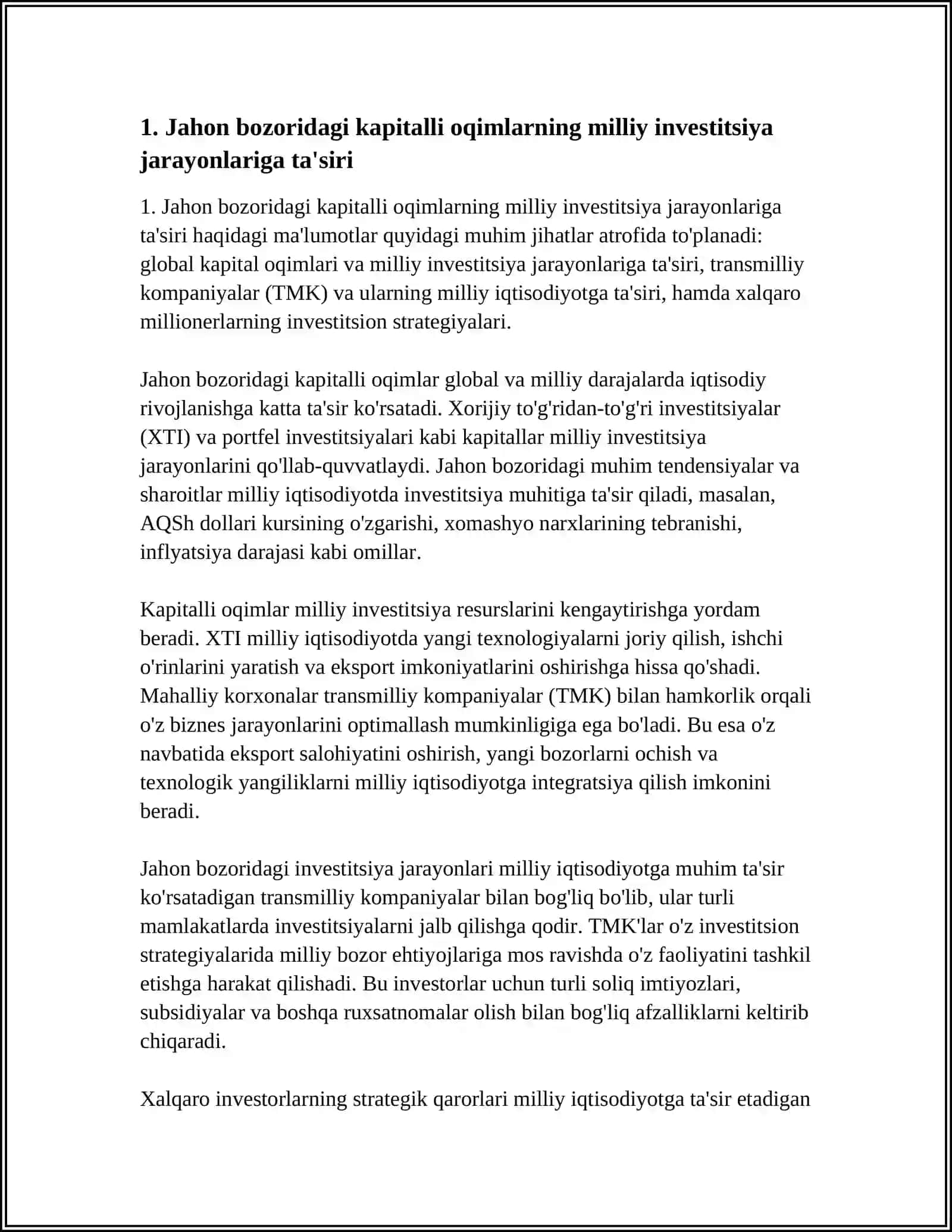 JAXON BOZORINING INVESTITSIYA JARAYONIGA TA'SIRI 4