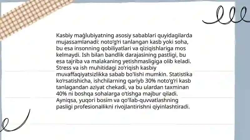 Kasbiy maģlubiyat mohiyati va uni oldini olish yòllari 4