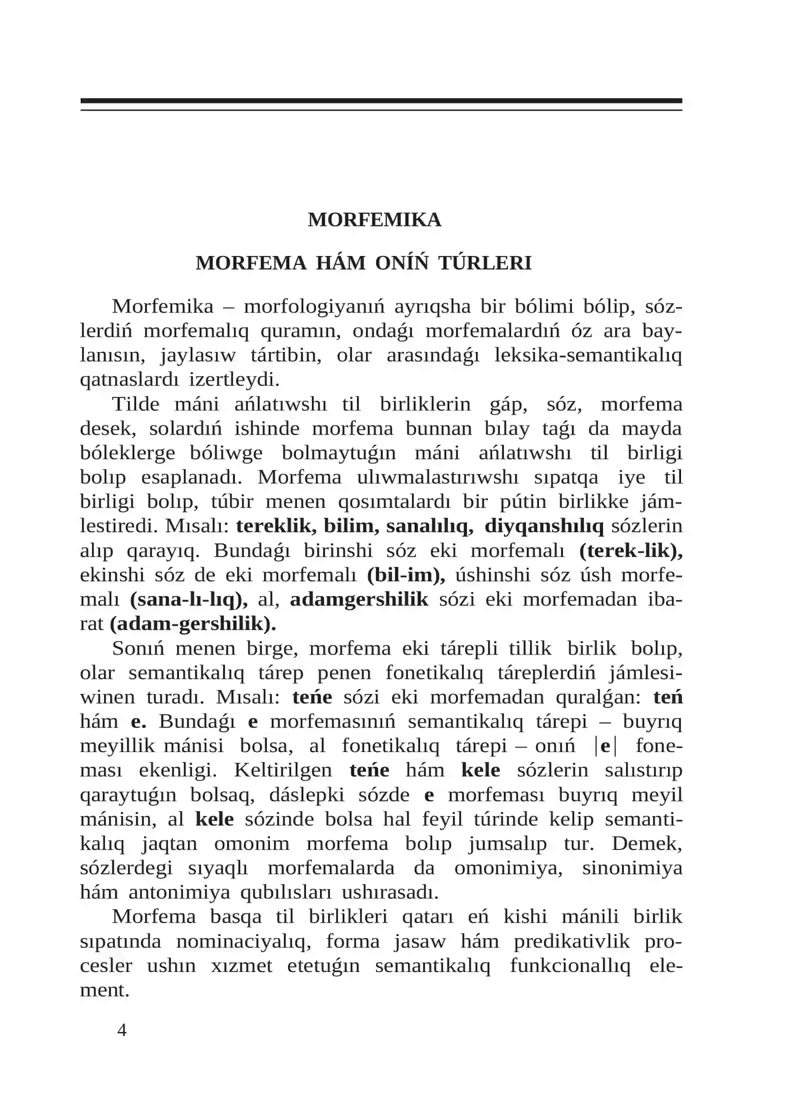 HÁZIRGI QARAQALPAQ ÁDEBIY TILI. MORFOLOGIYA PÁNINEN ÁMELIY JUMÍSLAR 4