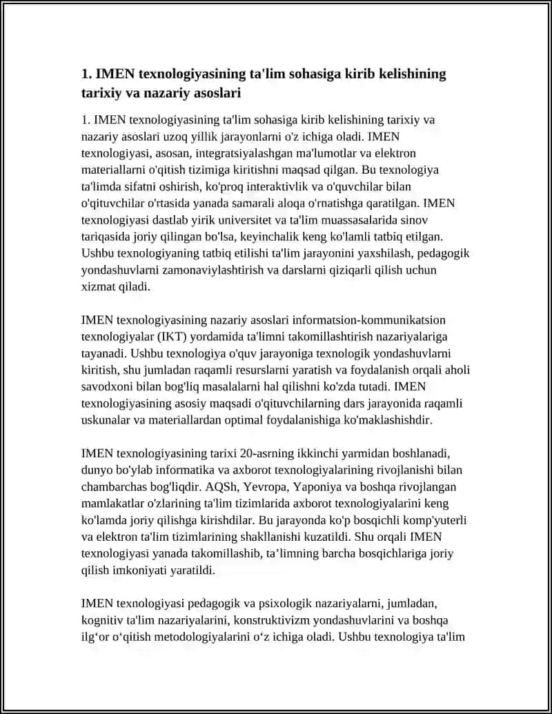 IMEN TEXNOLOGIYASINING TA'LIM SOHASIGA KIRIB KELISHI 4