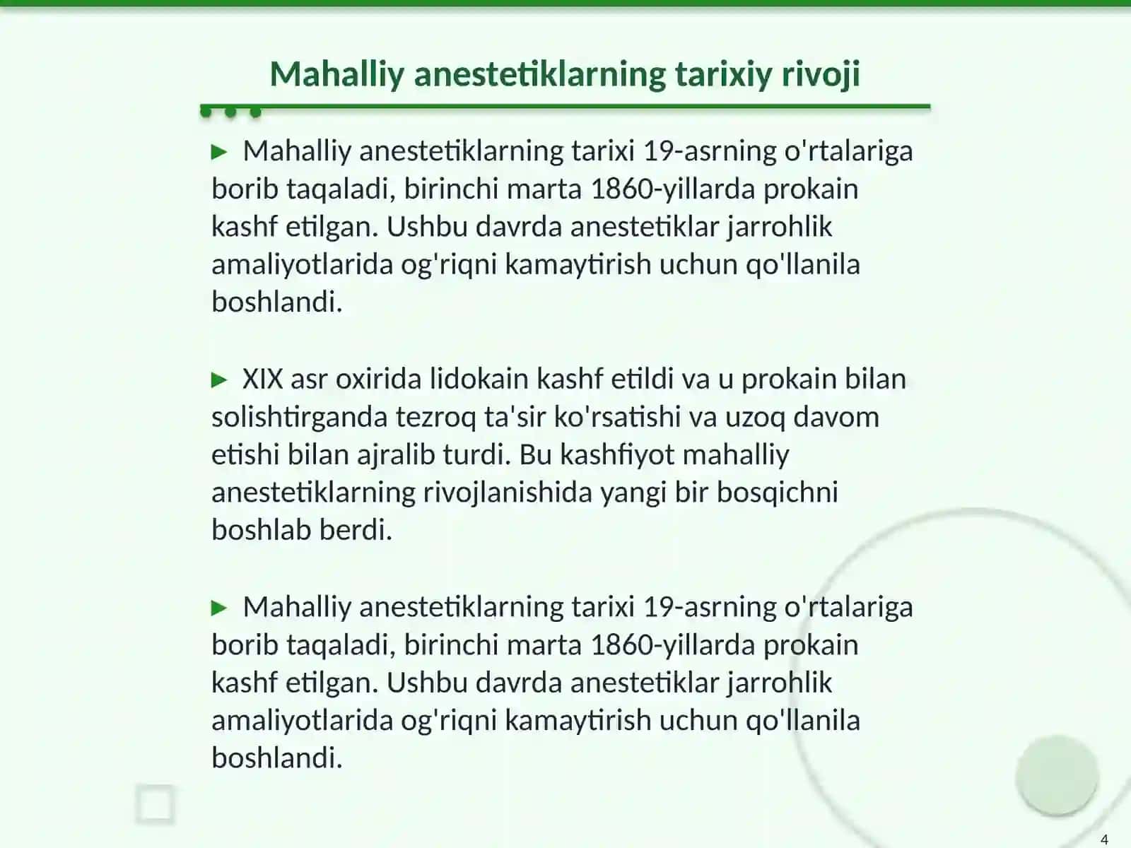 Mahalliy anestetiklar 4