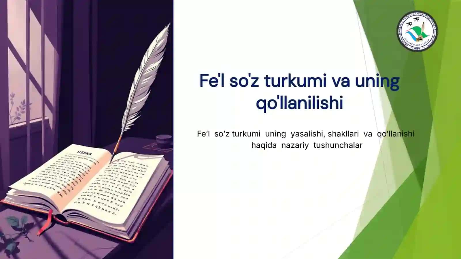 FE’L SO’Z TURKUMI VA UNING QO’LLANILISHI 4