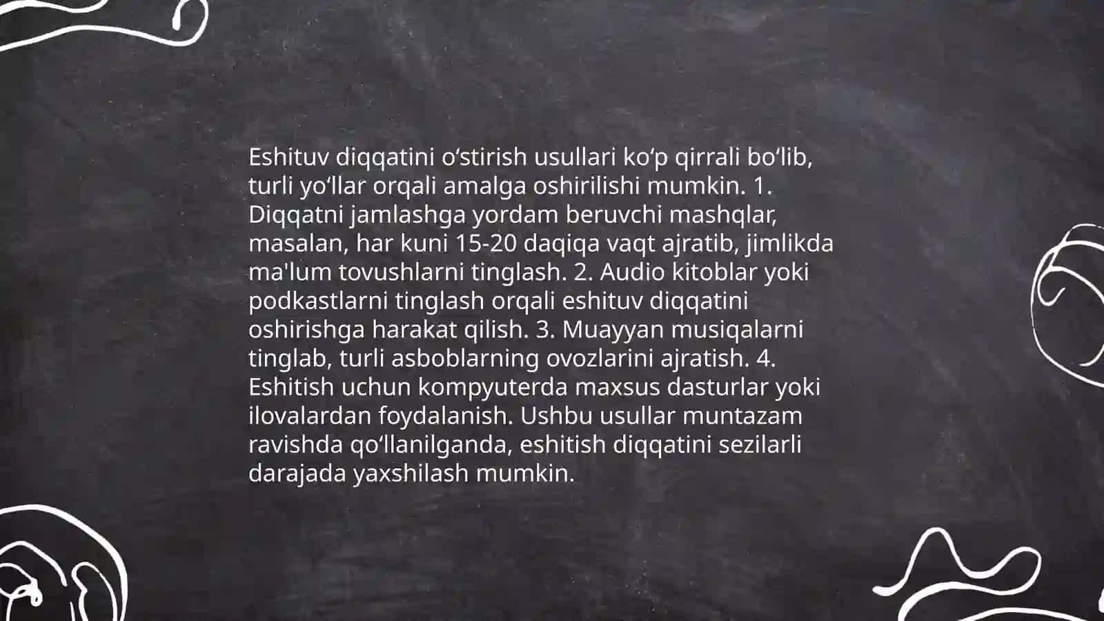 Frontal mashgʻulotlarda eshituv idrokini rivojlantirish 4