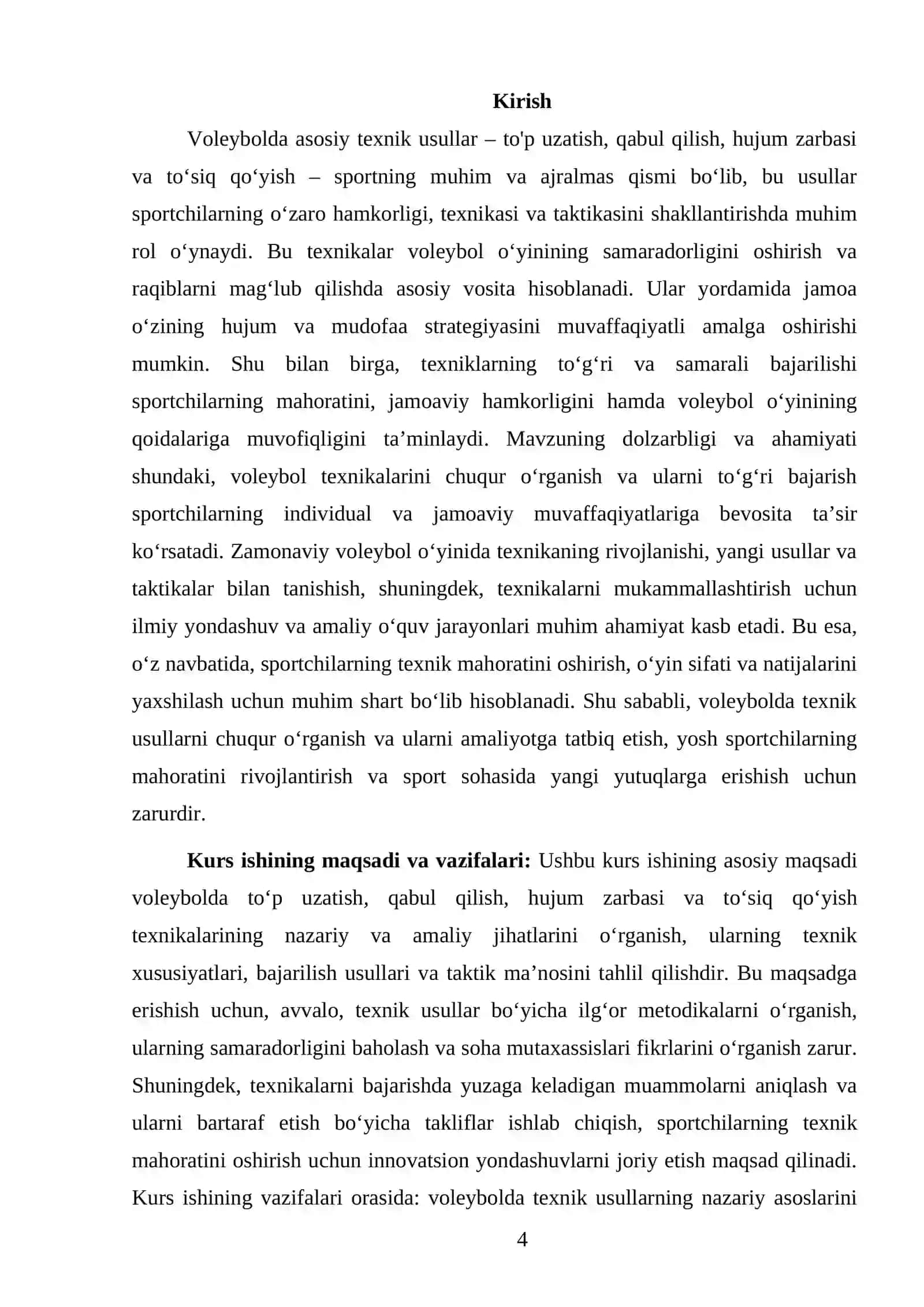 VOLEYBOLDA ASOSIY TEXNIK USULLAR (TO'P UZATISH, QABUL QILISH, HUJUM ZARBASI, TO'SIQ QO'YISH) 4