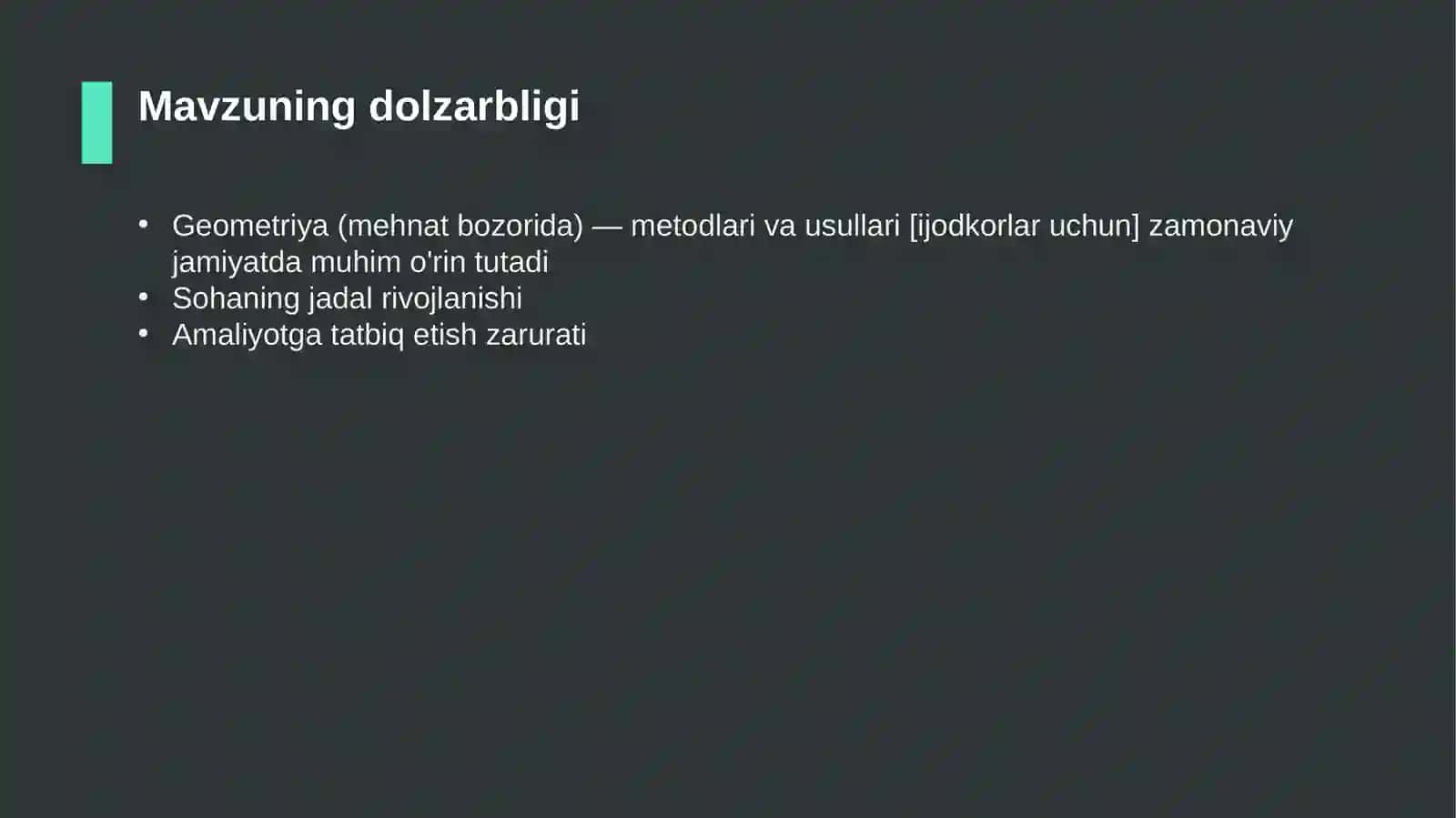 Geometriya (mehnat bozorida) — metodlari va usullari [ijodkorlar uchun] 4