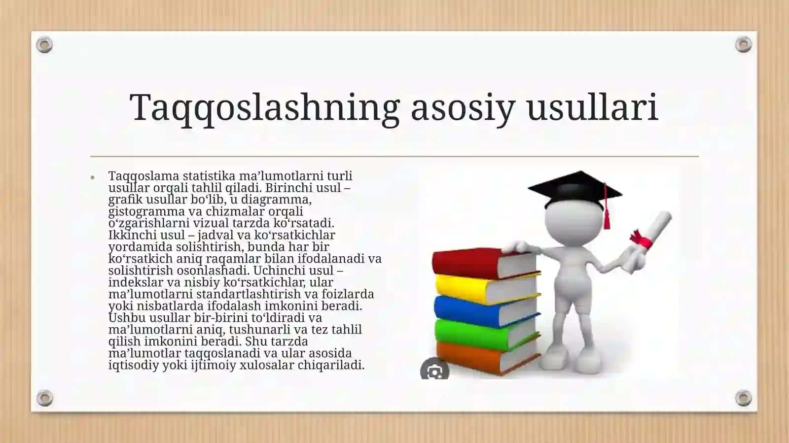 Taqqoslama Statistika 4