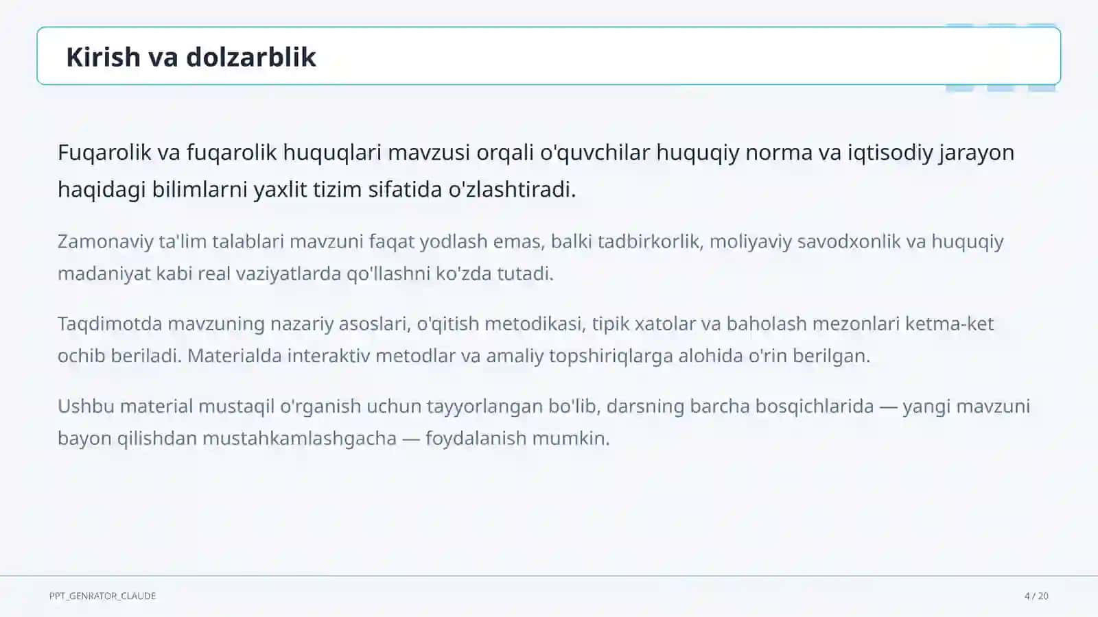 Huquq va iqtisodiyot asoslari (9–11) 4