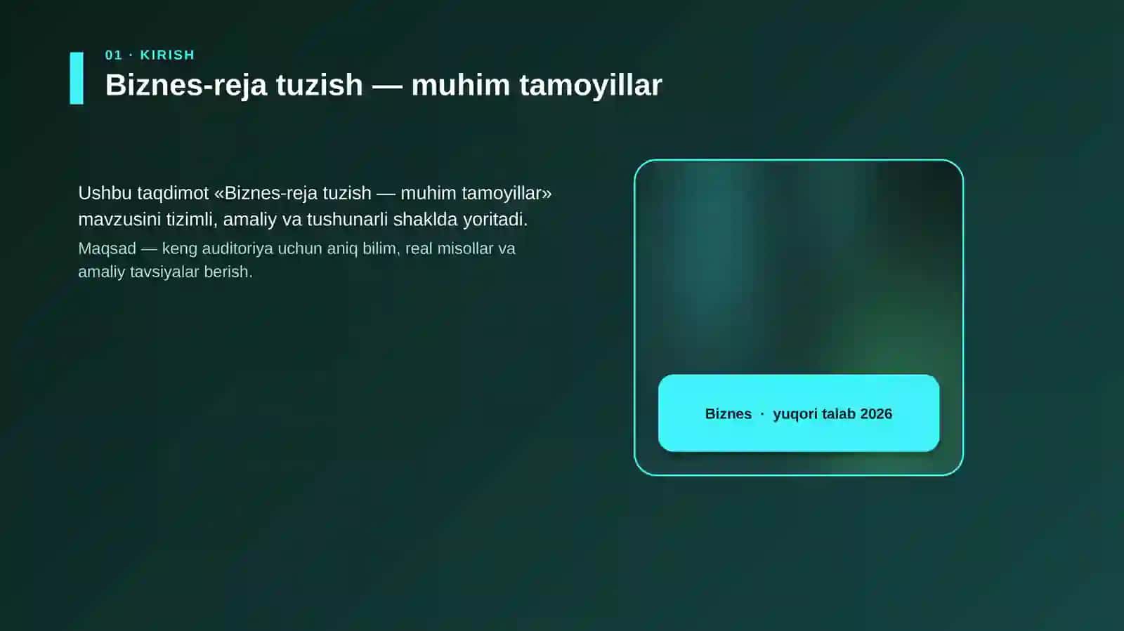 Biznes-reja tuzish — muhim tamoyillar 4