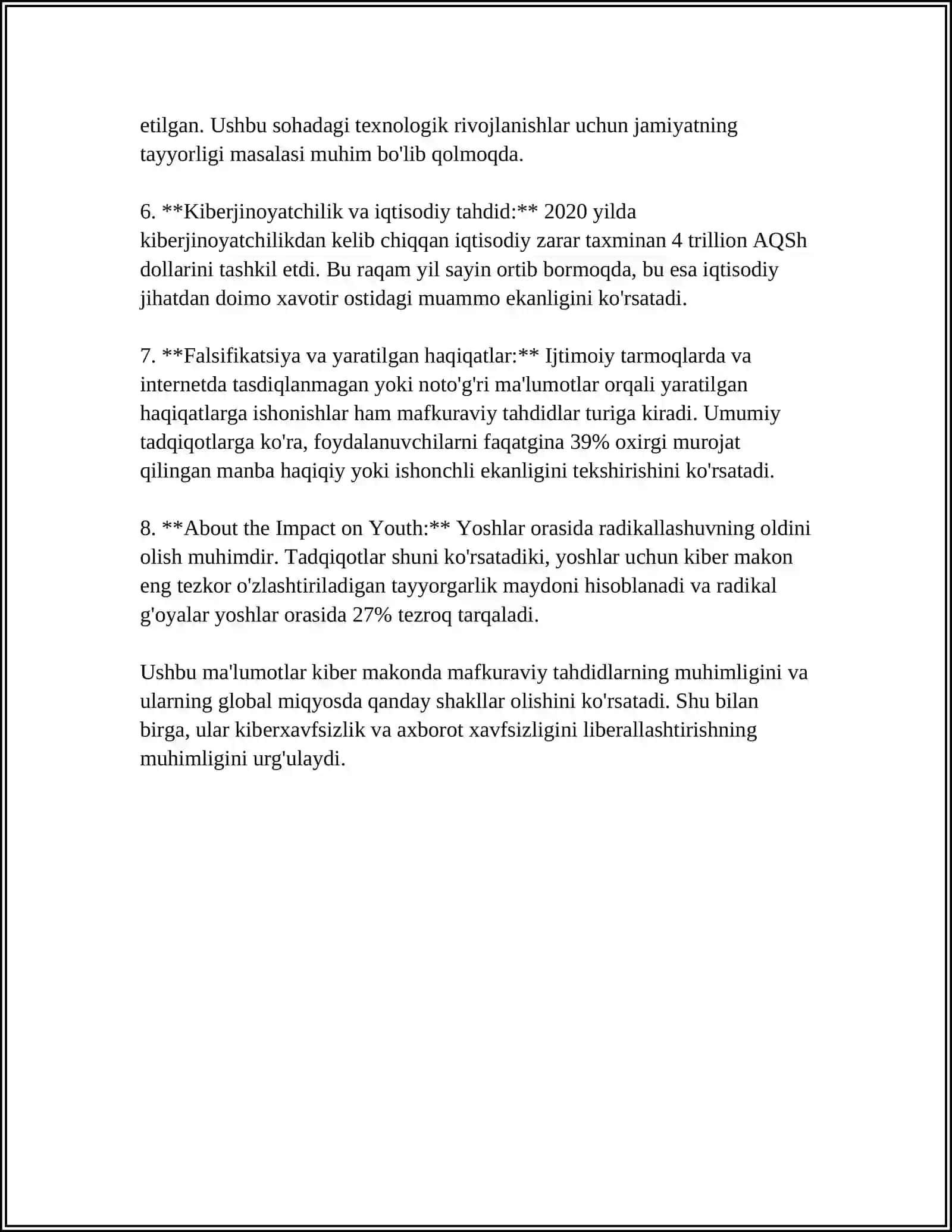 MISSIONERLIK TARGʻIBOTIDA USLUB VA VOSITALARNING ZAMONAVIYLASHUVI: KIBER MAKONDA MAFKURAVIY TAHDIDLAR 4
