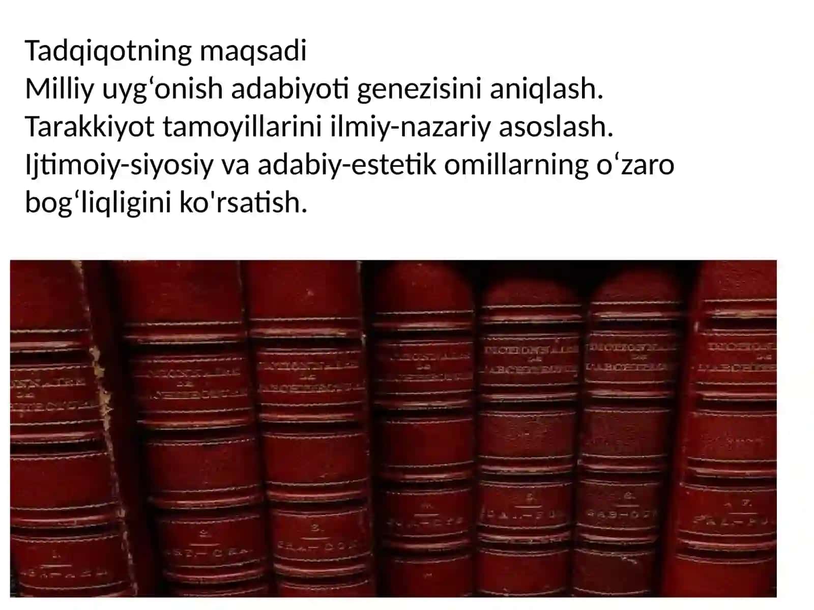 O‘zbek milliy uyg‘onish adabiyoti shakllanishining ijtimoiy-siyosiy va adabiy-estetik 4
