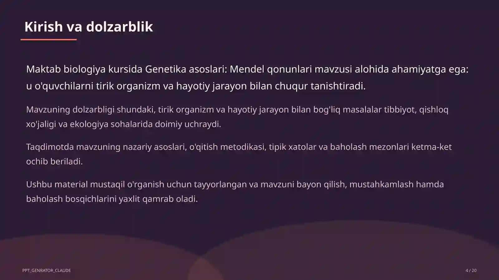 Genetika asoslari: Mendel qonunlari (9-sinf) 4