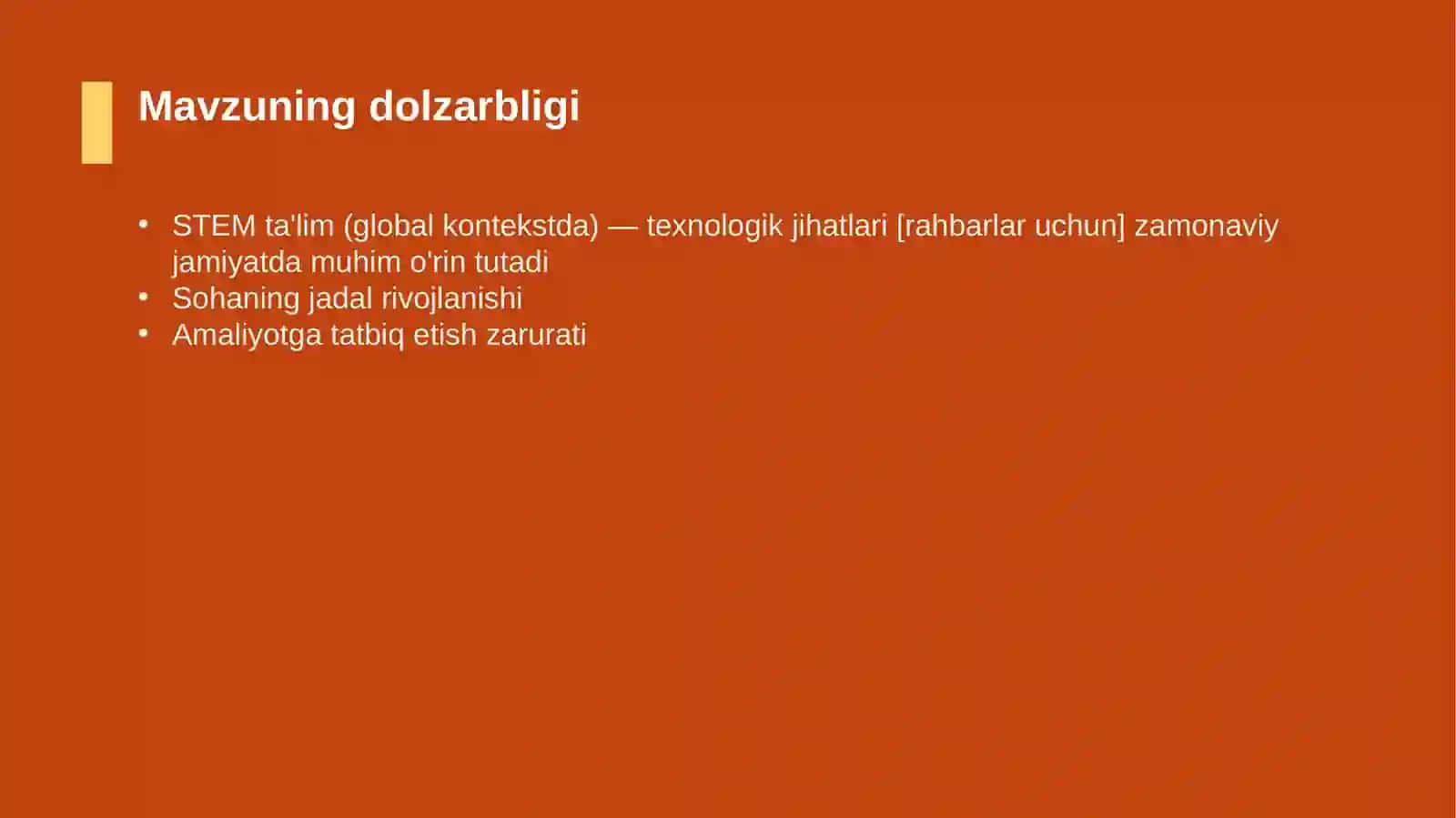 STEM ta'lim (global kontekstda) — texnologik jihatlari [rahbarlar uchun] 4